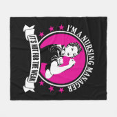 Verpleegkundige manager fleece deken (Voorkant (Horizontaal))