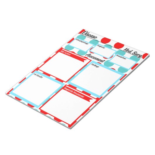 Verpleegkundige medische chirurgische Sjabloon Notitieblok (Schuin)