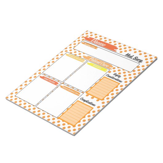 Verpleegkundige medische chirurgische Sjabloon Notitieblok (Schuin)