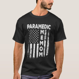 Verpleegkundige Memom Amerika Vlag Moederdag 4 jul T-shirt