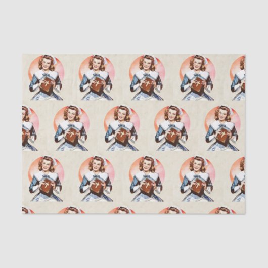 verpleegkundige met bijbel tissuepapier (Voorkant)