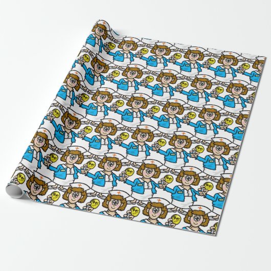 Verpleegkundige met een Yummy Pill Gift Wrap Cadeaupapier (Uitgerold)