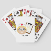 Verpleegkundige met medische klembord en thermomet pokerkaarten (Achterkant)