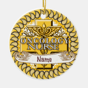 Verpleegkundige Oncologie Caduceus Keramisch Ornament