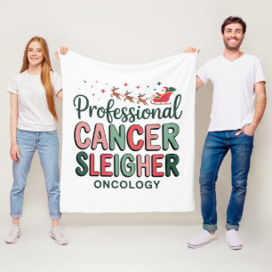 Verpleegkundige Oncologie Kerstmis Kanker Chemo On Fleece Deken
