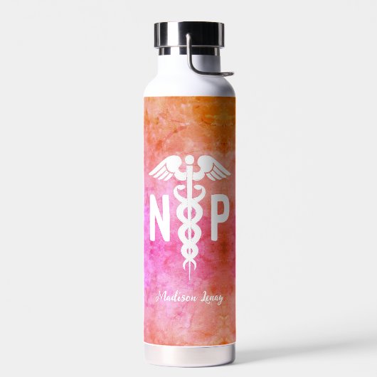 Verpleegkundige Practitioner NP Roze Medisch Geper Waterfles (Links)