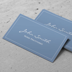 Verpleegkundige Practitioner Plain Blue Visitekaartje