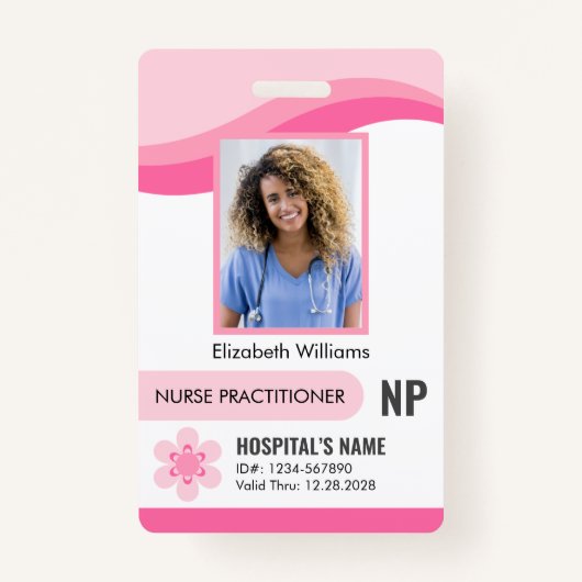  Verpleegkundige Practitioner Security ID Foto Badge (Voorkant)