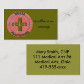 Verpleegkundige Practitioner Visitekaartjes Olive  (Voorkant / Achterkant)