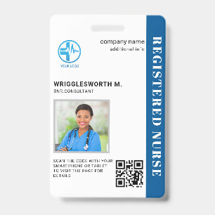 Verpleegkundige QR-code Medisch Centrum Foto ID Badge