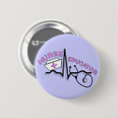 Verpleegkundige QRS- en verpleegkundige Pet Ronde Button 5,7 Cm (Voorkant /achterkant)