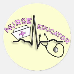 Verpleegkundige QRS- en verpleegkundige Pet Ronde Sticker