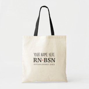Verpleegkundige RN BSN Simple Cute Personalized Tote Bag
