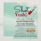 Verpleegkundige School Afstudeer Uitnodiging Yeah! (Voorkant / Achterkant)