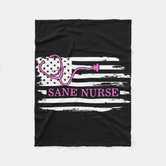 Verpleegkundige Shirt, Sane Nurse T-shirt, Geregis Fleece Deken