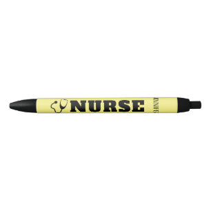 Verpleegkundige Stethoscoop Pastel Yellow Personal Zwarte Inkt Pen