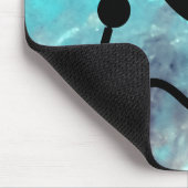 Verpleegkundige Stethoscoop Turquoise Marble Custo Muismat (Hoek)