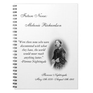 Verpleegkundige student-met Florence Nightingale c Notitieboek