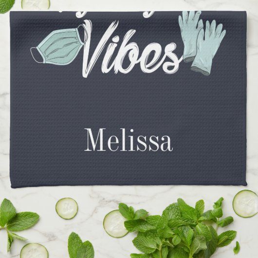 Verpleegkundige Student Nightingale Vibes Personee Theedoek (Gevouwen)