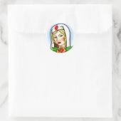 Verpleegkundige Tattoo Ronde Sticker (Tas)