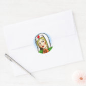Verpleegkundige Tattoo Ronde Sticker (Envelop)