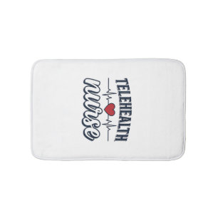 Verpleegkundige Telehealth Hartslag Vintage Shirt  Badmat