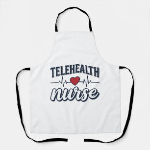 Verpleegkundige Telehealth Hartslag Vintage Shirt  Schort