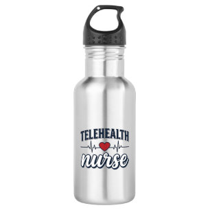 Verpleegkundige Telehealth Hartslag Vintage Shirt Waterfles