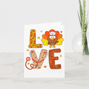Verpleegkundige Thanksgiving Day Love Nurse Life H Kaart
