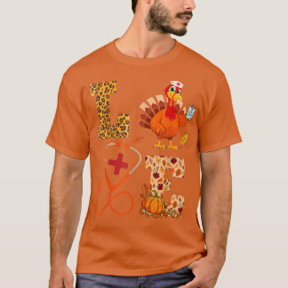 Verpleegkundige Thanksgiving Verpleegkundezorgwerk T-shirt