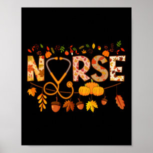 Verpleegkundige Thanksgiving Ziektewerker Verpleeg Poster