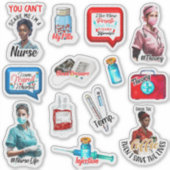 Verpleegkundige Thema Stickers (Voorkant)