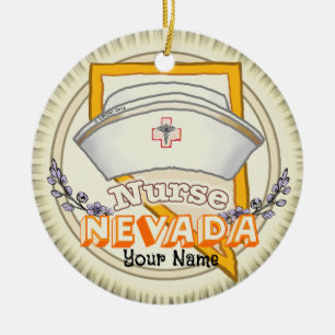 Verpleegkundige uit Nevada Keramisch Ornament
