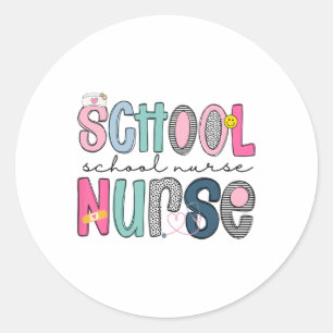 Verpleegkundige van school waarderingsdag voor bes ronde sticker