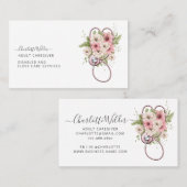 Verpleegkundige Volwassen Zorgverlener Bloemstetho Visitekaartje (Voorkant / Achterkant)