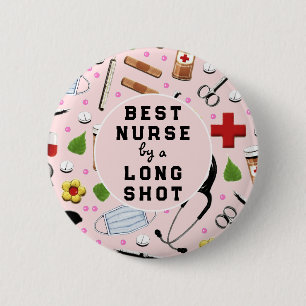 Verpleegkundige waardering Beste verpleegkundige Ronde Button 5,7 Cm