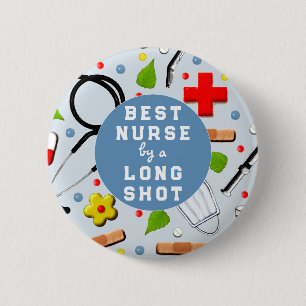 Verpleegkundige waardering Beste verpleegkundige Ronde Button 5,7 Cm