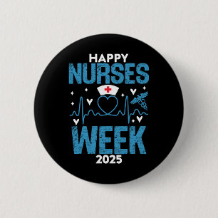 Verpleegkundige Waardering Week - Gelukkige Nation Ronde Button 5,7 Cm