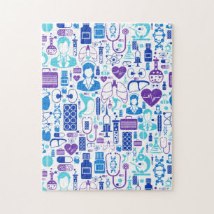 Verpleegkundigen, artsen, artsen, ziekenhuizen legpuzzel