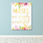 Verpleegkundigen citaat Waardering Dank u Afstuder Canvas Afdruk (Insitu (Houten vloer))