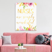 Verpleegkundigen citaat Waardering Dank u Afstuder Canvas Afdruk (Insitu (Woonkamer))