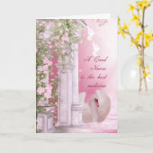 Verpleegkundigen dag Kaart met zwanenduif en Rozen (Gele Bloem)