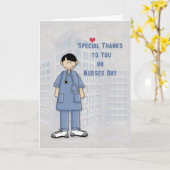 Verpleegkundigen Dag, Mannelijke Verpleegkundige, Kaart (Gele Bloem)