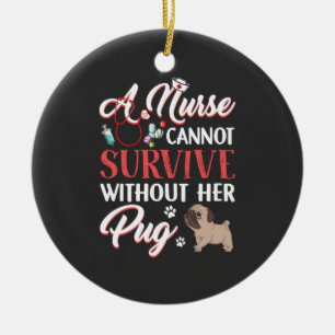 Verpleegkundigen Een verpleegster die overlijdt Keramisch Ornament