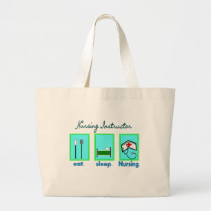 Verpleegkundigen: Eet, Slaap Verpleegkunde Grote Tote Bag