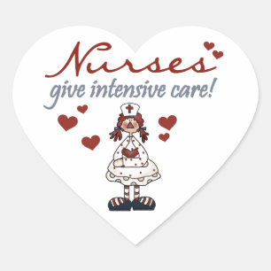 Verpleegkundigen geven Intensive Care T-shirts en Hart Sticker