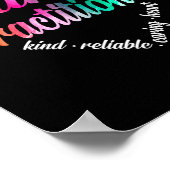 Verpleegkundigen Harde Word Cloud Waterverf Rai Poster (Hoek)