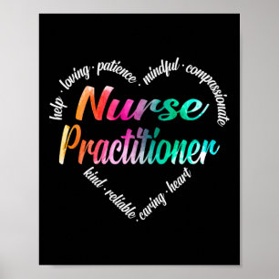 Verpleegkundigen Harde Word Cloud Waterverf Rai Poster