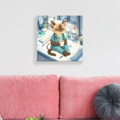 Verpleegkundigen hebben een koffiepauze canvas afdruk (Insitu (Woonkamer))