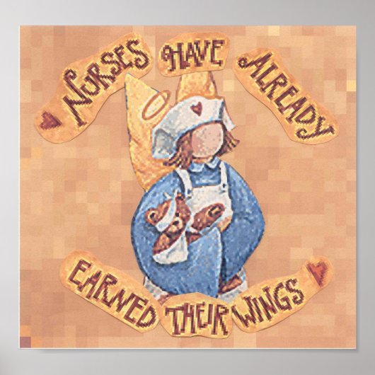 verpleegkundigen hebben vleugels poster (Voorkant)